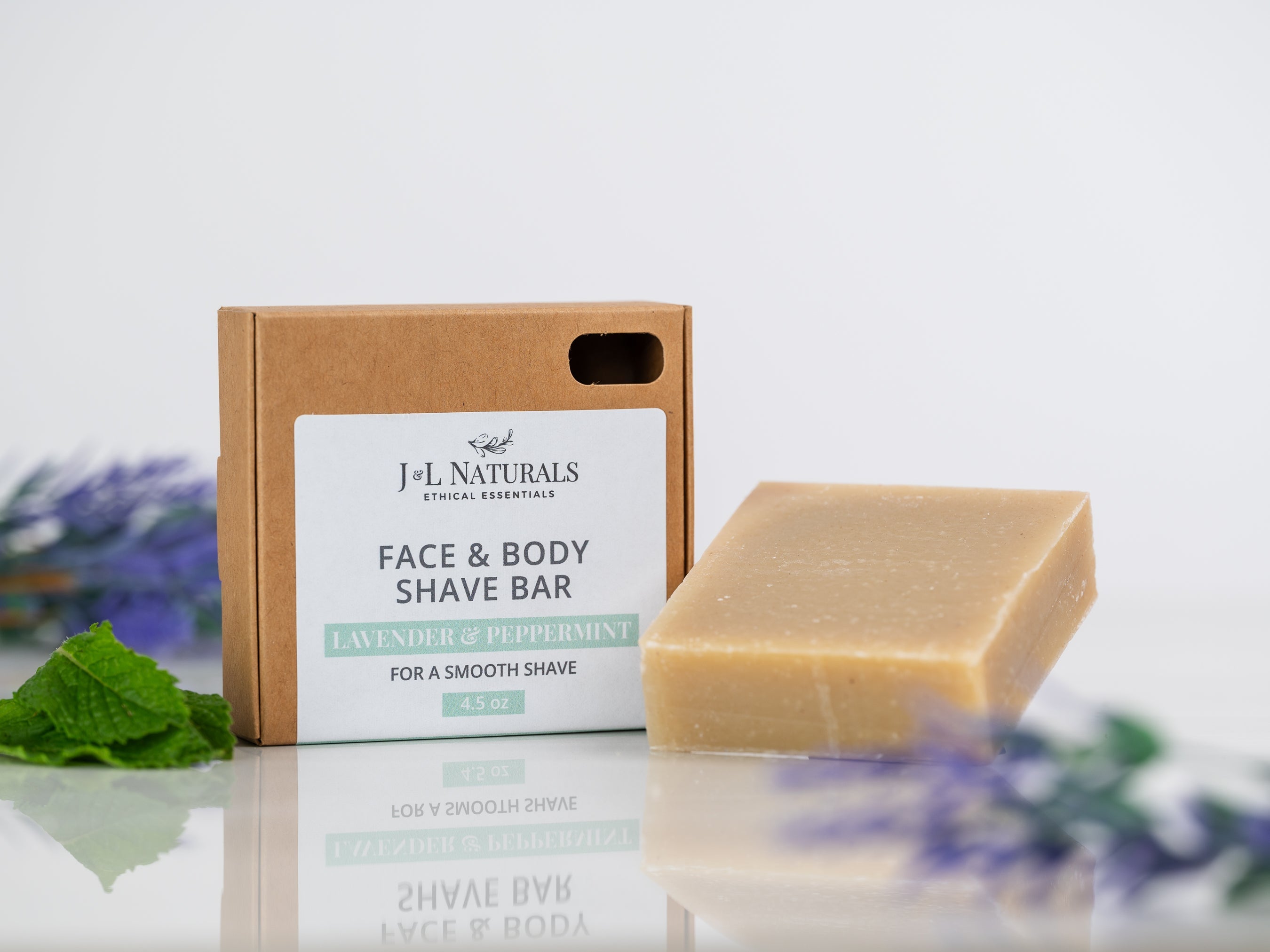 Shave Soap Naked Unscented Lavender Peppermint for Men - Rosetta Creative Boutique